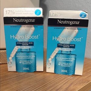Neutrogena Hydro Boost Hyaluronic Acid Serum - Blue Packaging-Two 30 ml bottles
